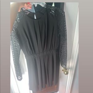 BCBG size 0 long sleeve black lace dress